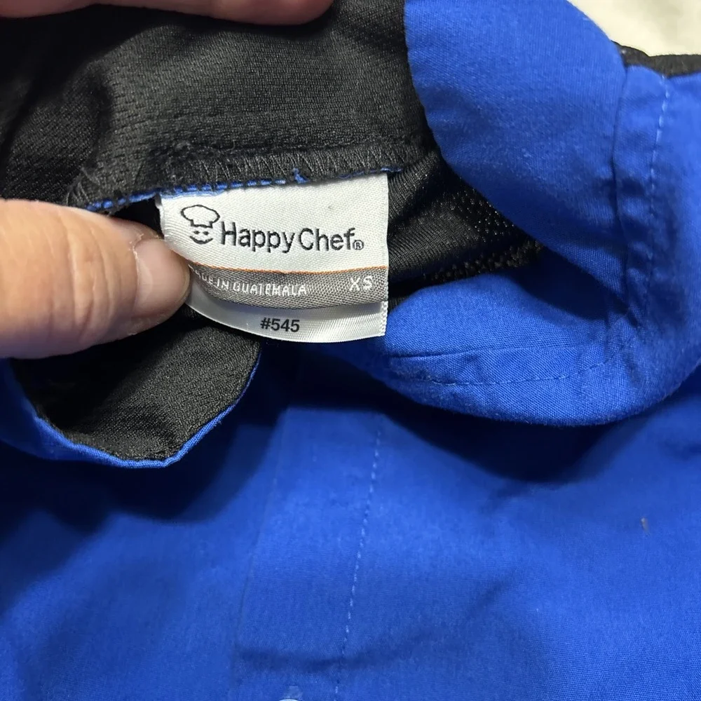 Cook Cool By Happy Chef XS Blue Black Mesh‎ Breathable